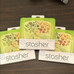 Stasher Reusable Storage Bags - lot of 3